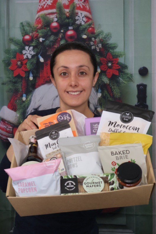 Real Gift Hamper | Get Ya Snack On order made by Amy's Flowers