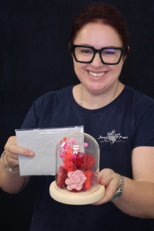Real Preserved Dome | Sweet Cherry order made by Amy's Flowers