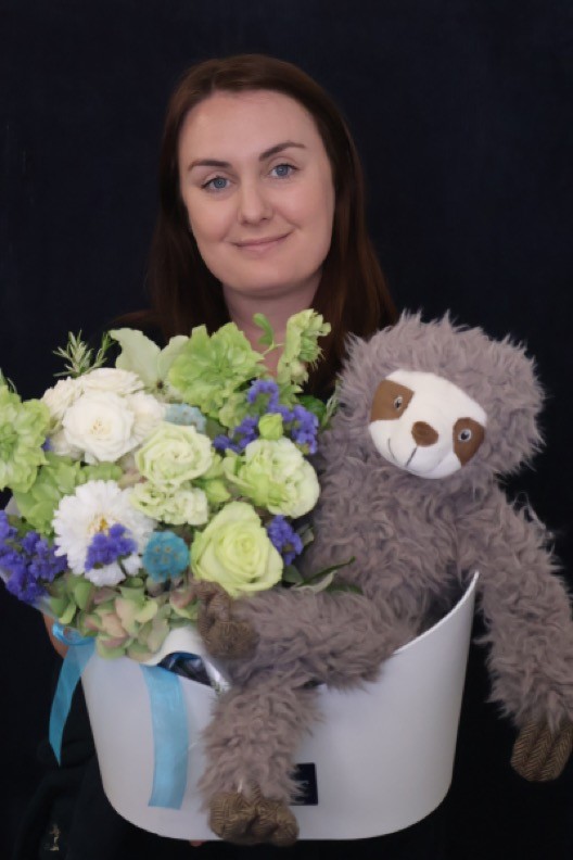 Real Baby Hamper Floral | Mammoth Adventure order made by Amy's Flowers