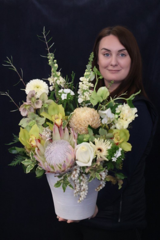 Real Arrangement | Green Garden order made by Amy's Flowers