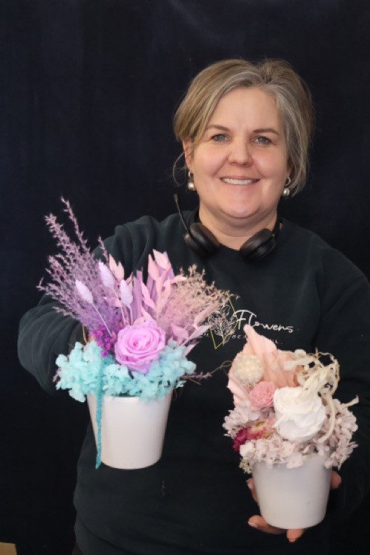 Real Preserved Arrangement | Lavender Honey order made by Amy's Flowers