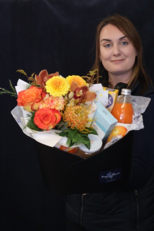 Real Gift Hamper | Blossom & Be Well order made by Amy's Flowers