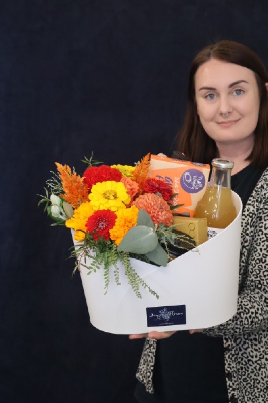 Real Gift Hamper | Blossom & Be Well order made by Amy's Flowers