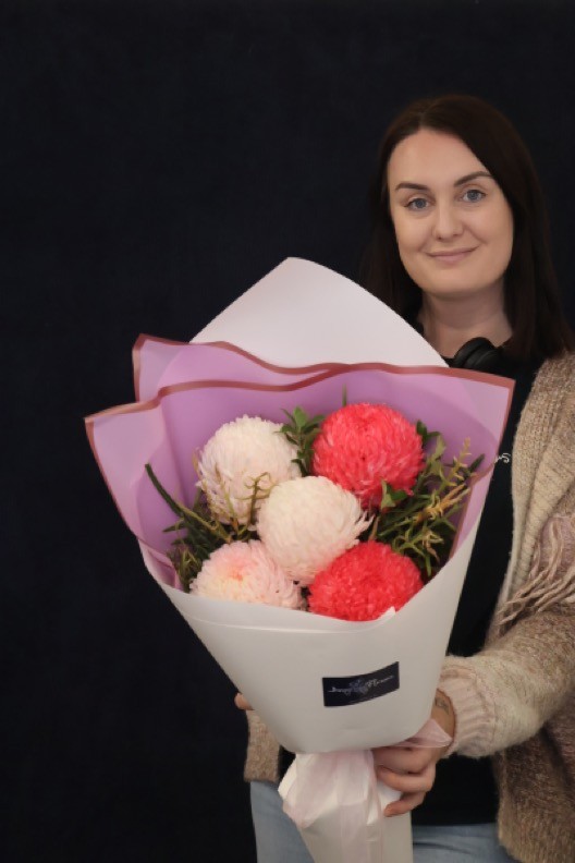 Real Bouquet | You da Pom order made by Amy's Flowers