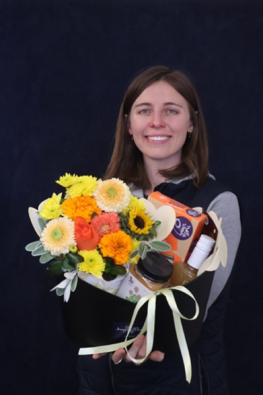 Real Gift Hamper | Blossom & Be Well order made by Amy's Flowers