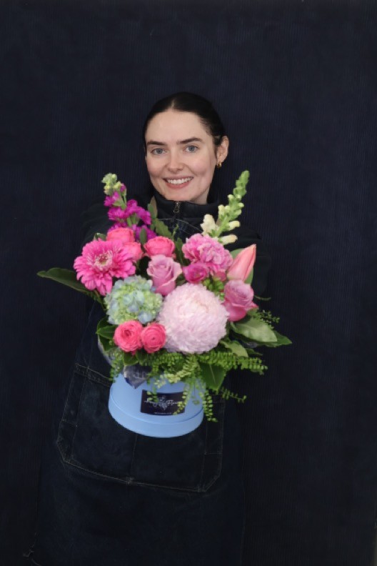 Real Hat Box | Mellow Meadow order made by Amy's Flowers