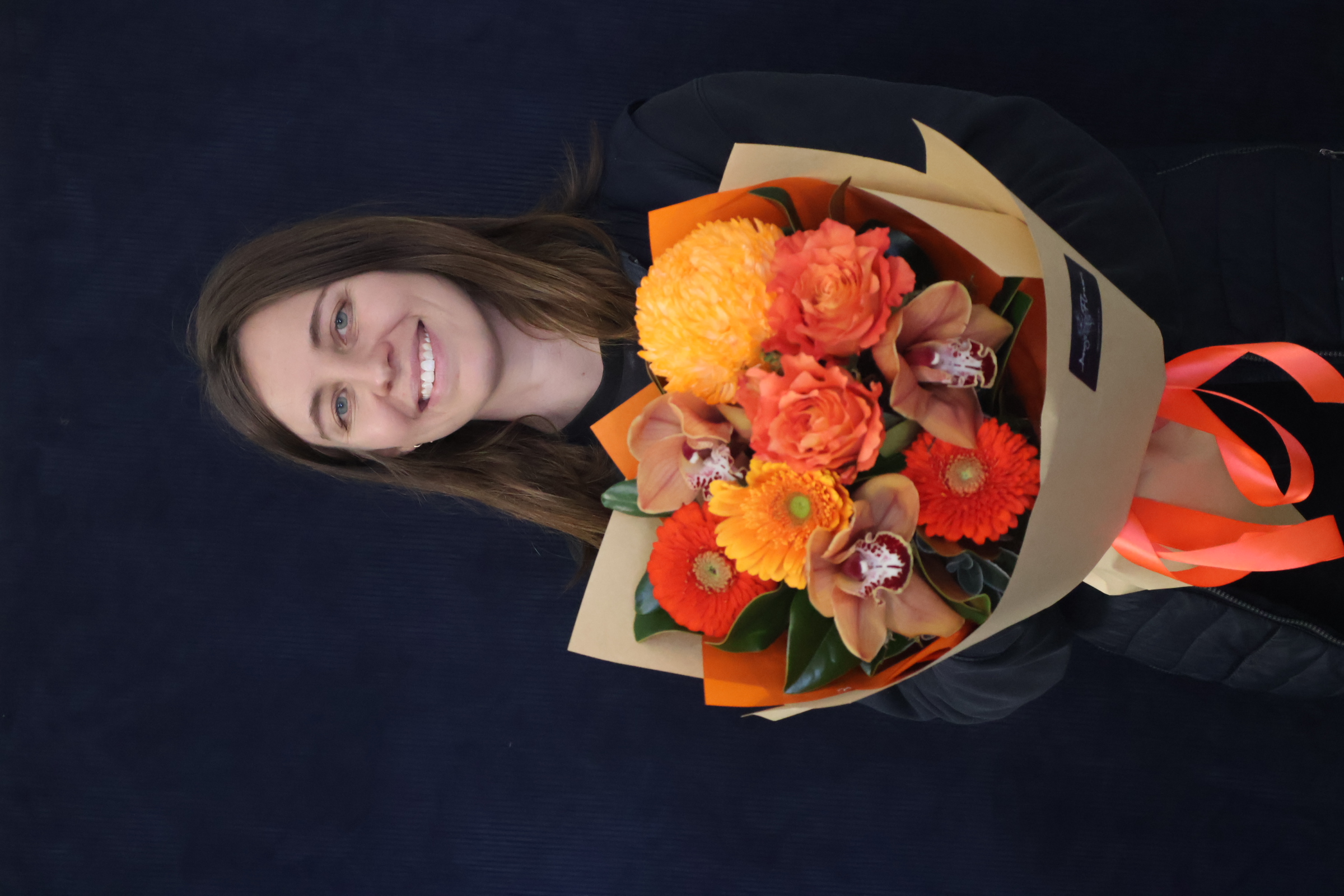 Real Bouquet | Orange Sorbet order made by Amy's Flowers