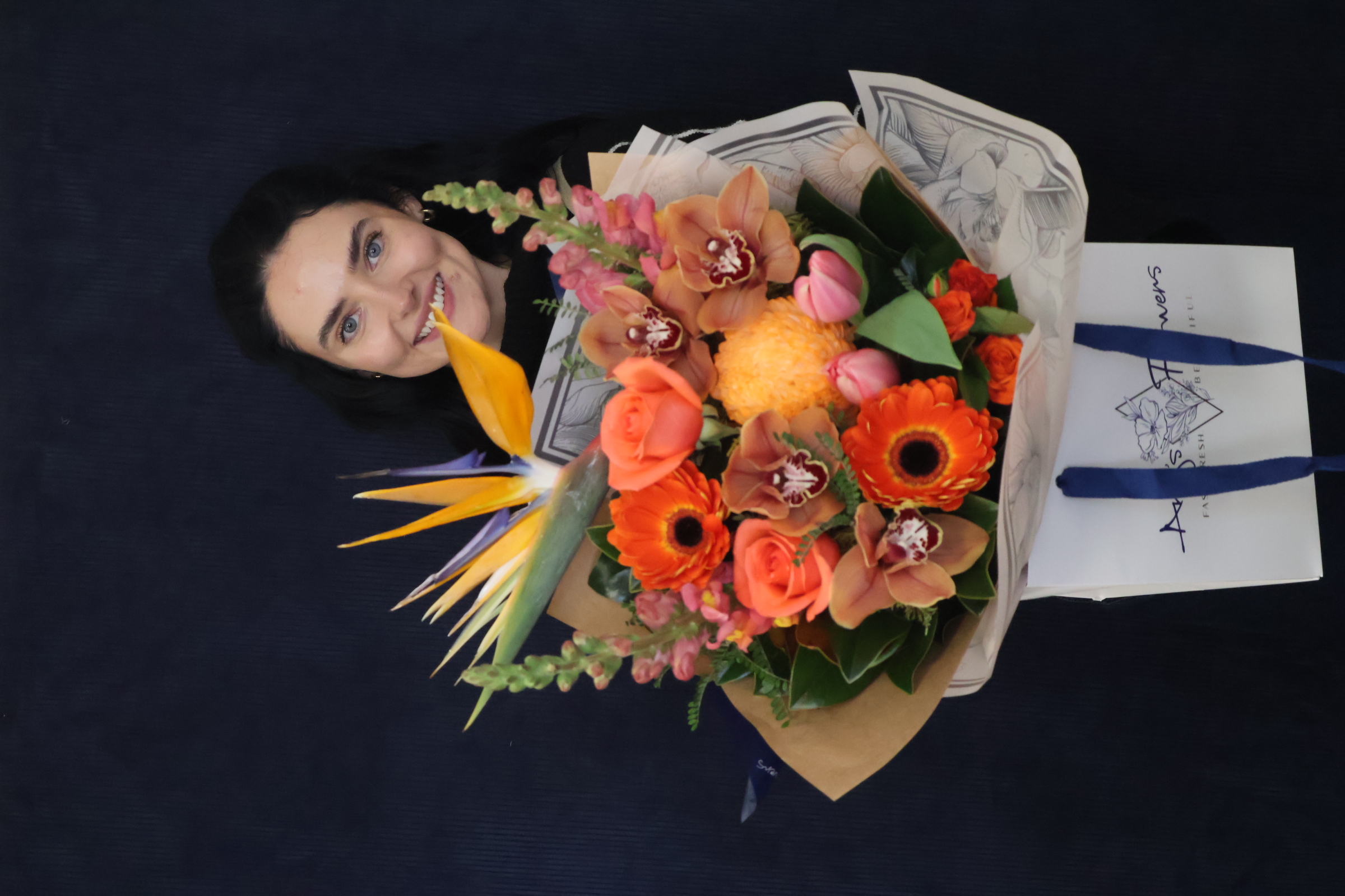 Real Bouquet | Orange Sorbet order made by Amy's Flowers
