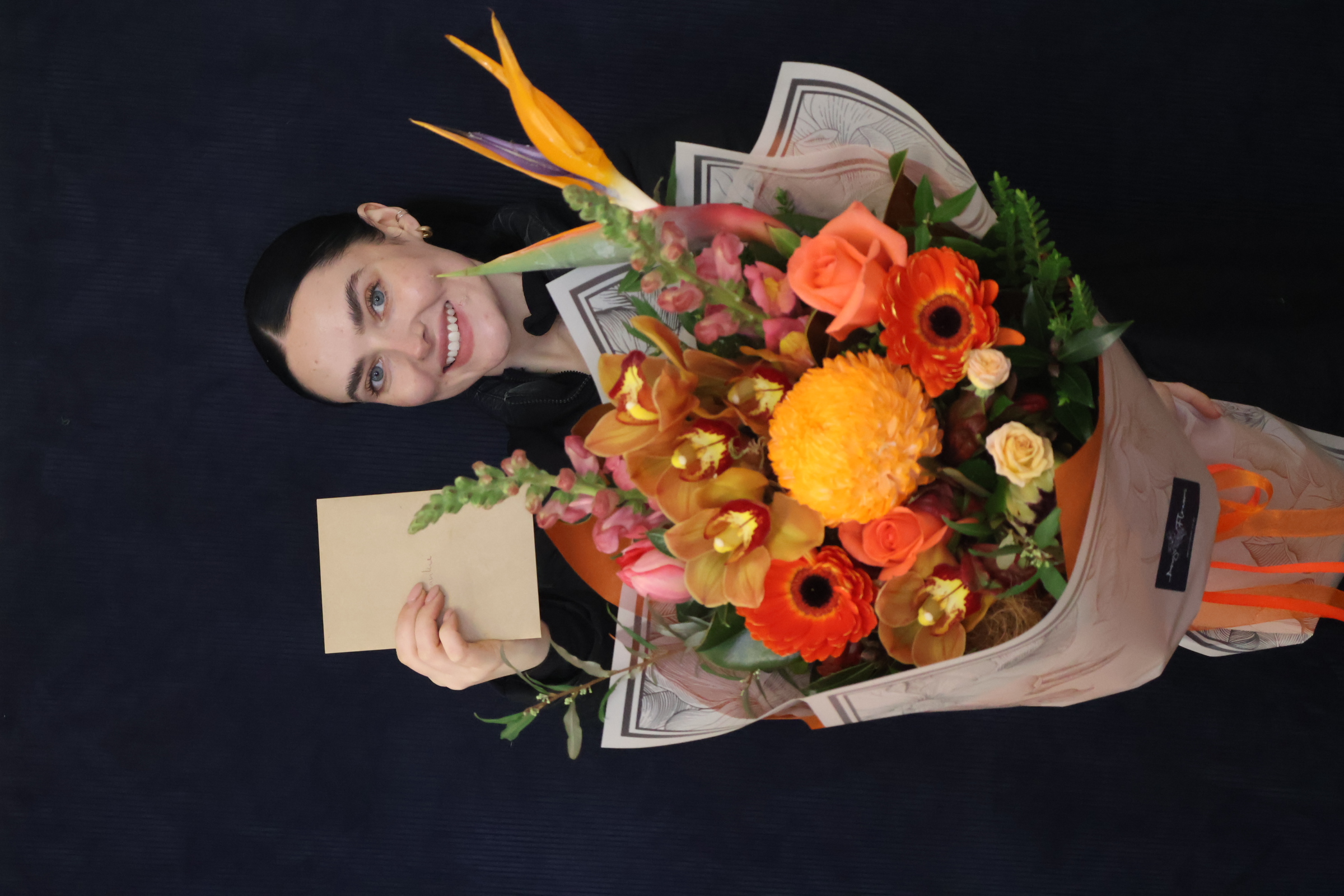 Real Bouquet | Orange Sorbet order made by Amy's Flowers