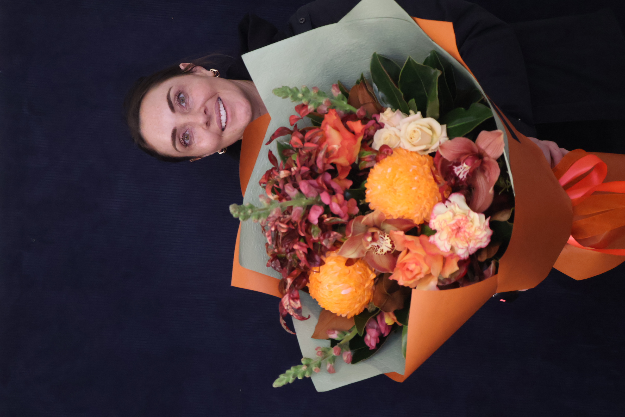 Real Bouquet | Orange Sorbet Medium order made by Amy's Flowers