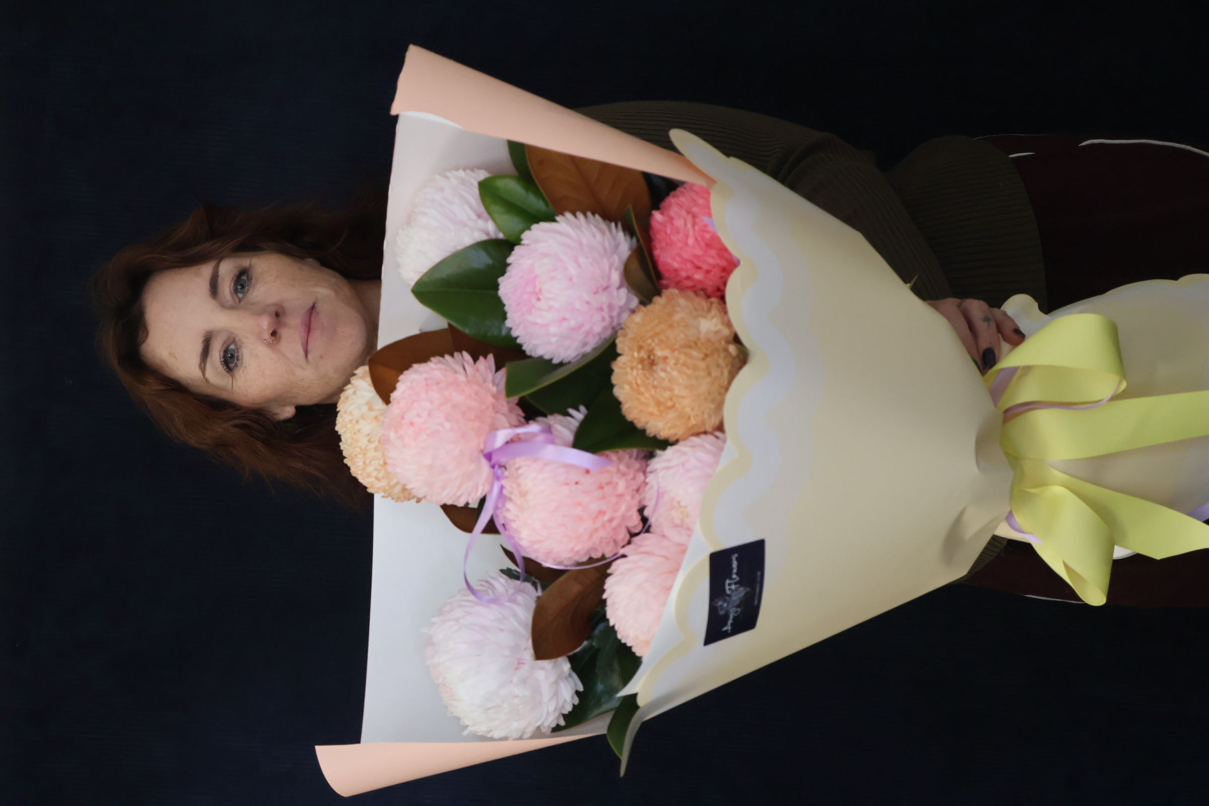 Real Bouquet | You da Pom 10 Stem order made by Amy's Flowers