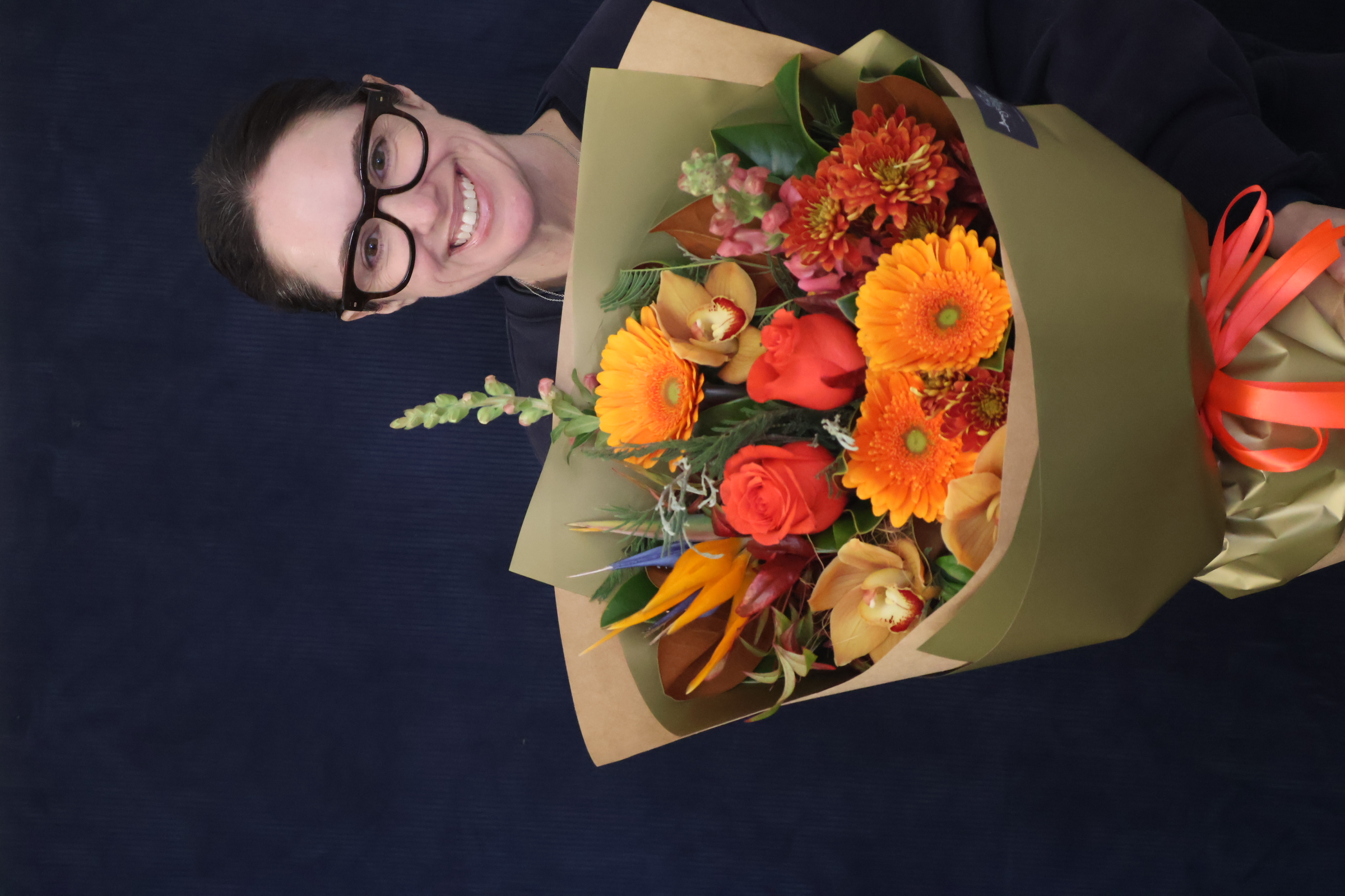 Real Bouquet | Orange Sorbet order made by Amy's Flowers