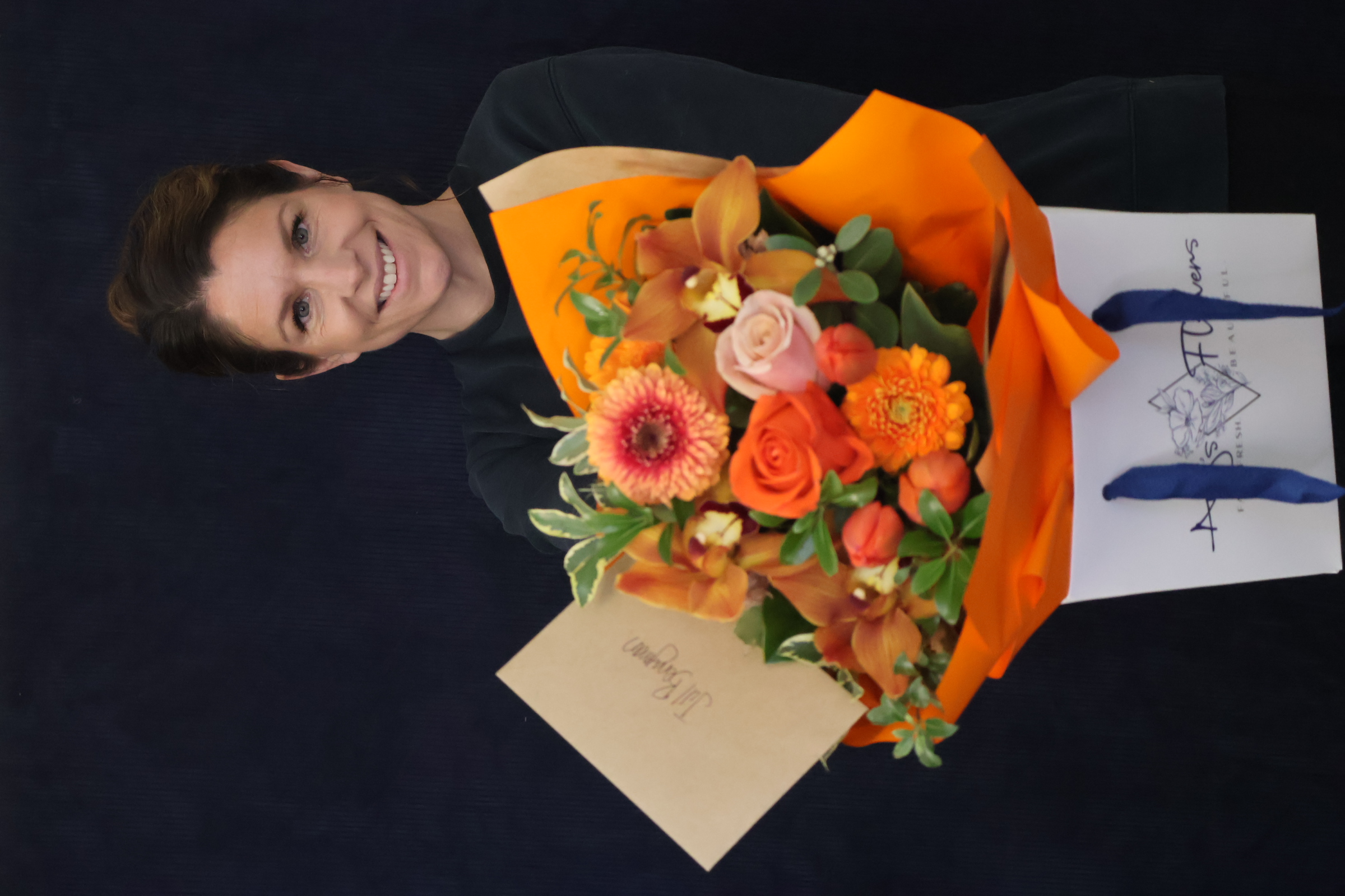 Real Bouquet | Orange Sorbet order made by Amy's Flowers