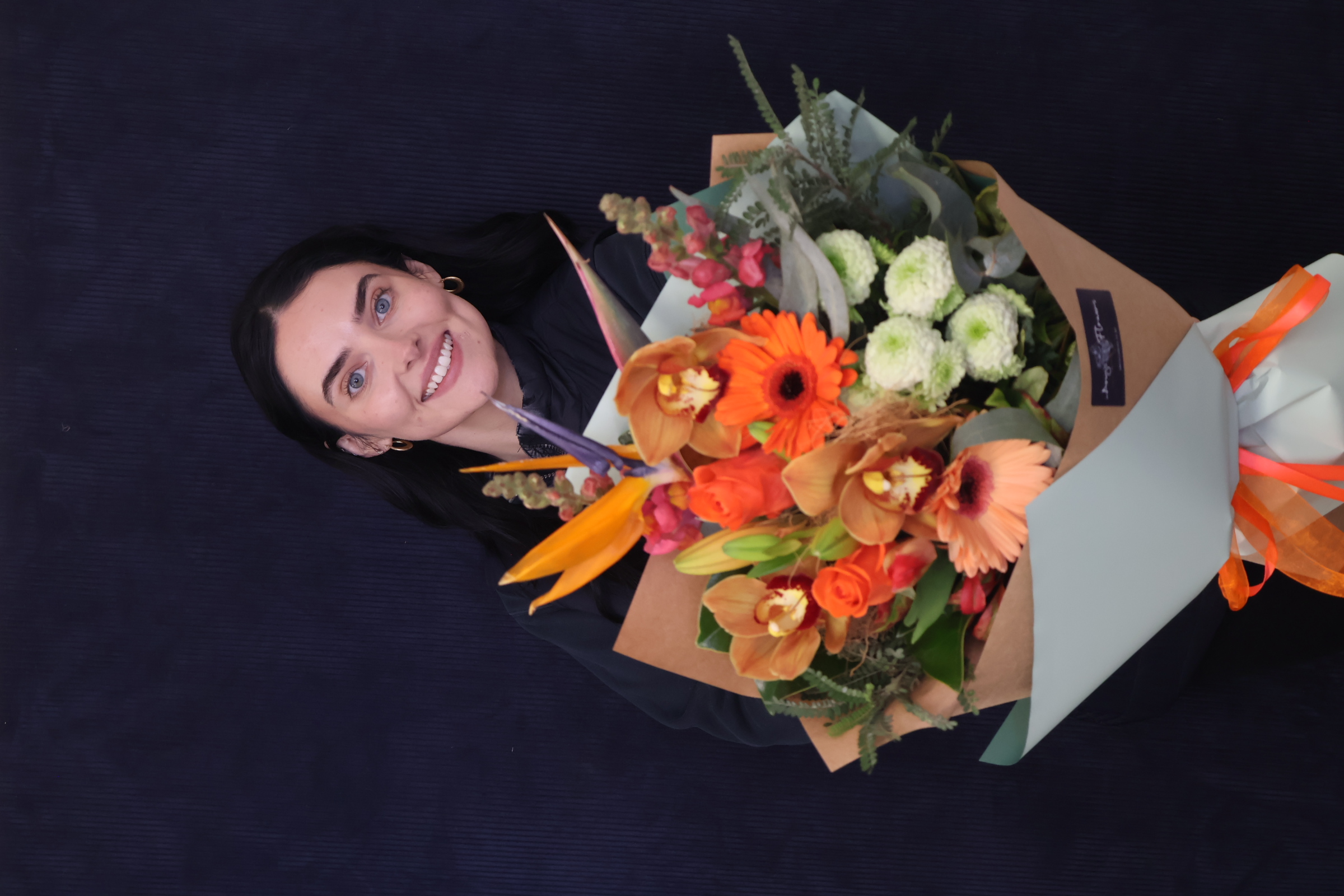 Real Bouquet | Orange Sorbet order made by Amy's Flowers