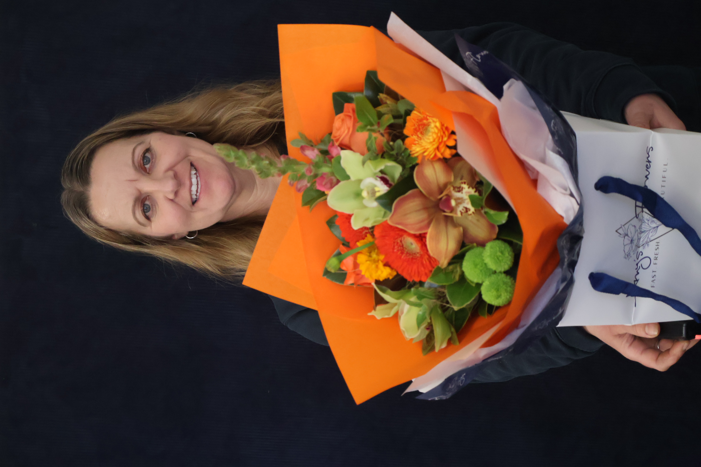 Real Bouquet | Orange Sorbet order made by Amy's Flowers