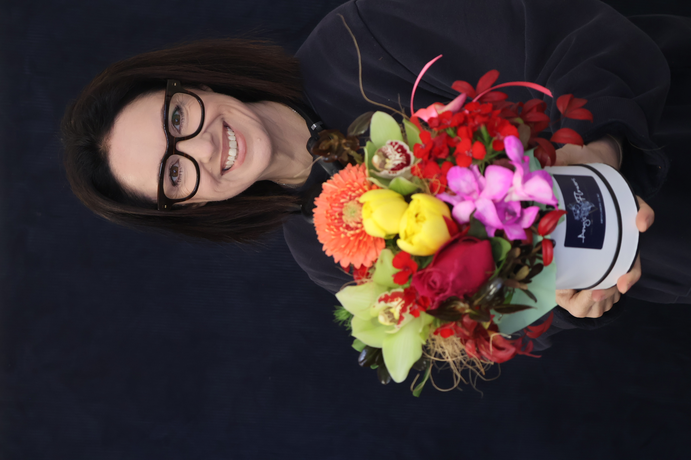 Real Hat Box | Cutie Pie order made by Amy's Flowers