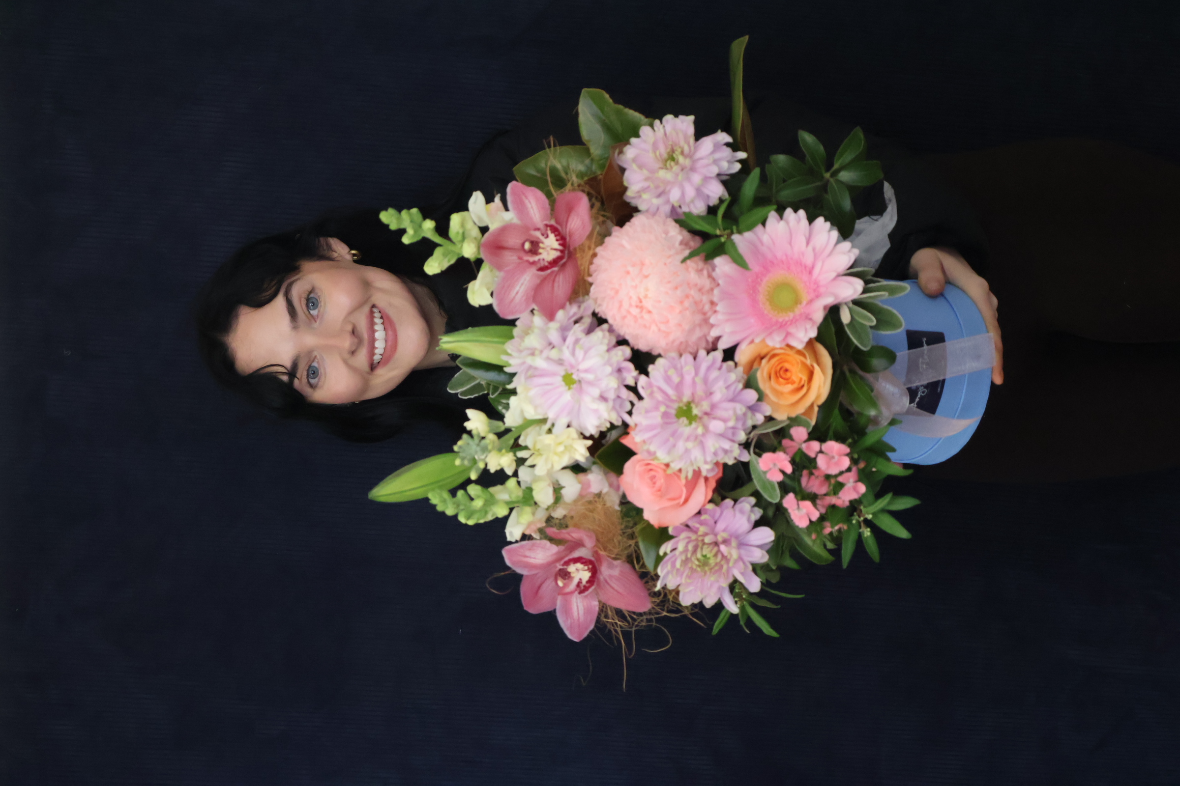 Real Hat Box | Sweet Like Sherbert order made by Amy's Flowers