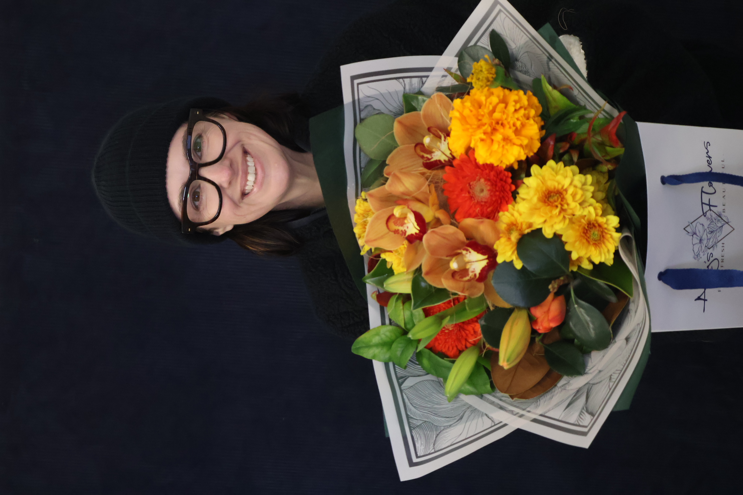 Real Bouquet | Orange Sorbet order made by Amy's Flowers