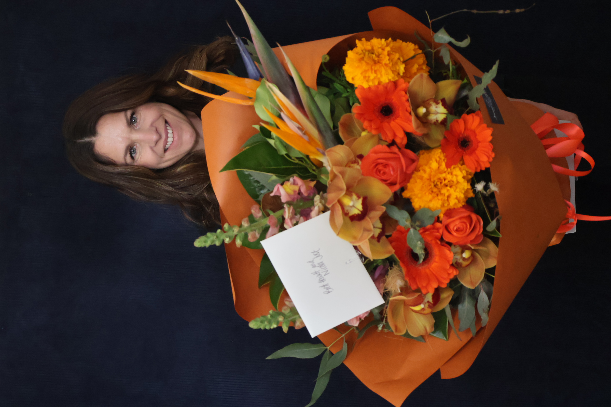 Real Bouquet | Orange Sorbet order made by Amy's Flowers