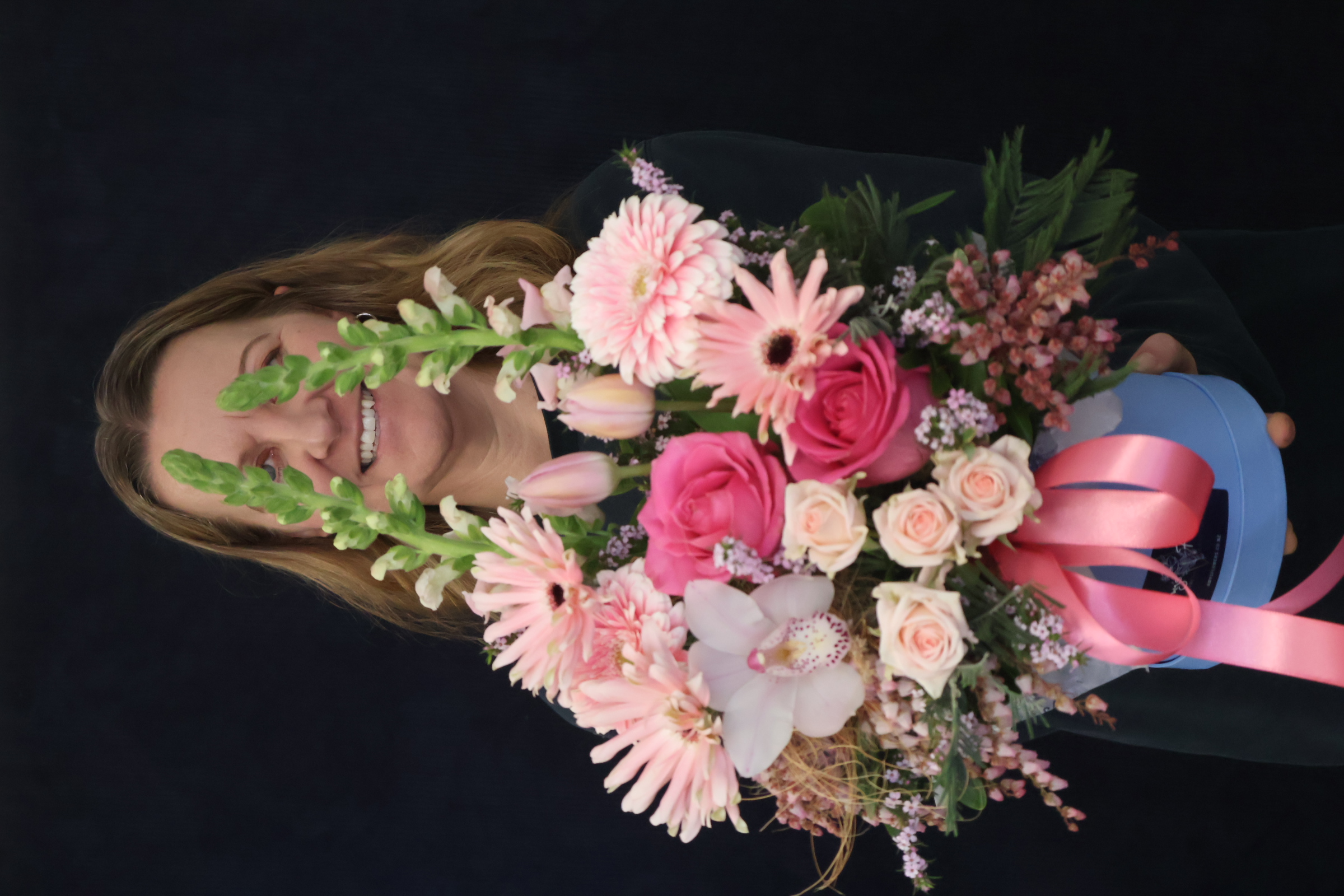 Real Hat Box | Sweet Like Sherbert order made by Amy's Flowers