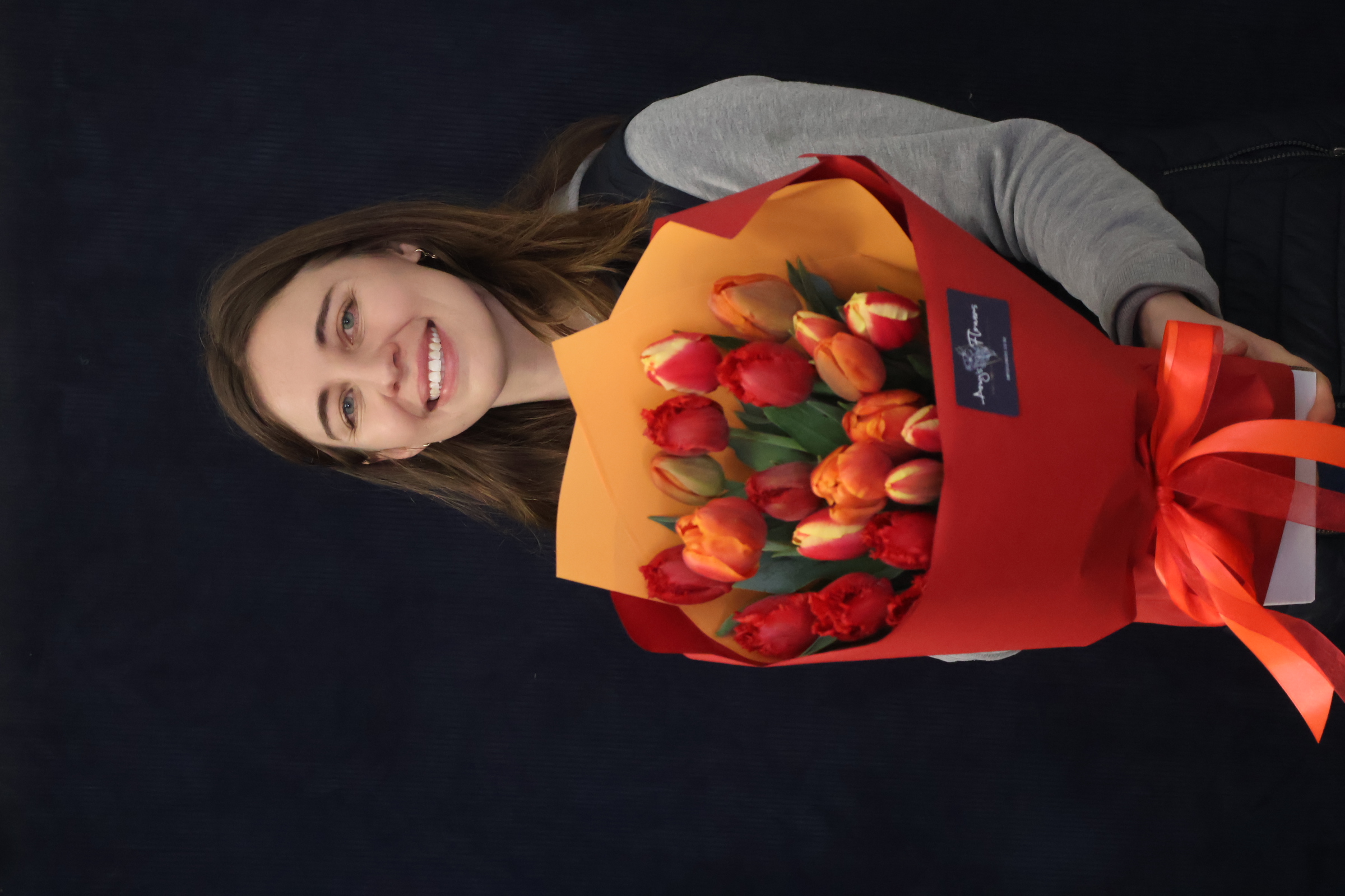 Real Bouquet | Totally Tulips order made by Amy's Flowers