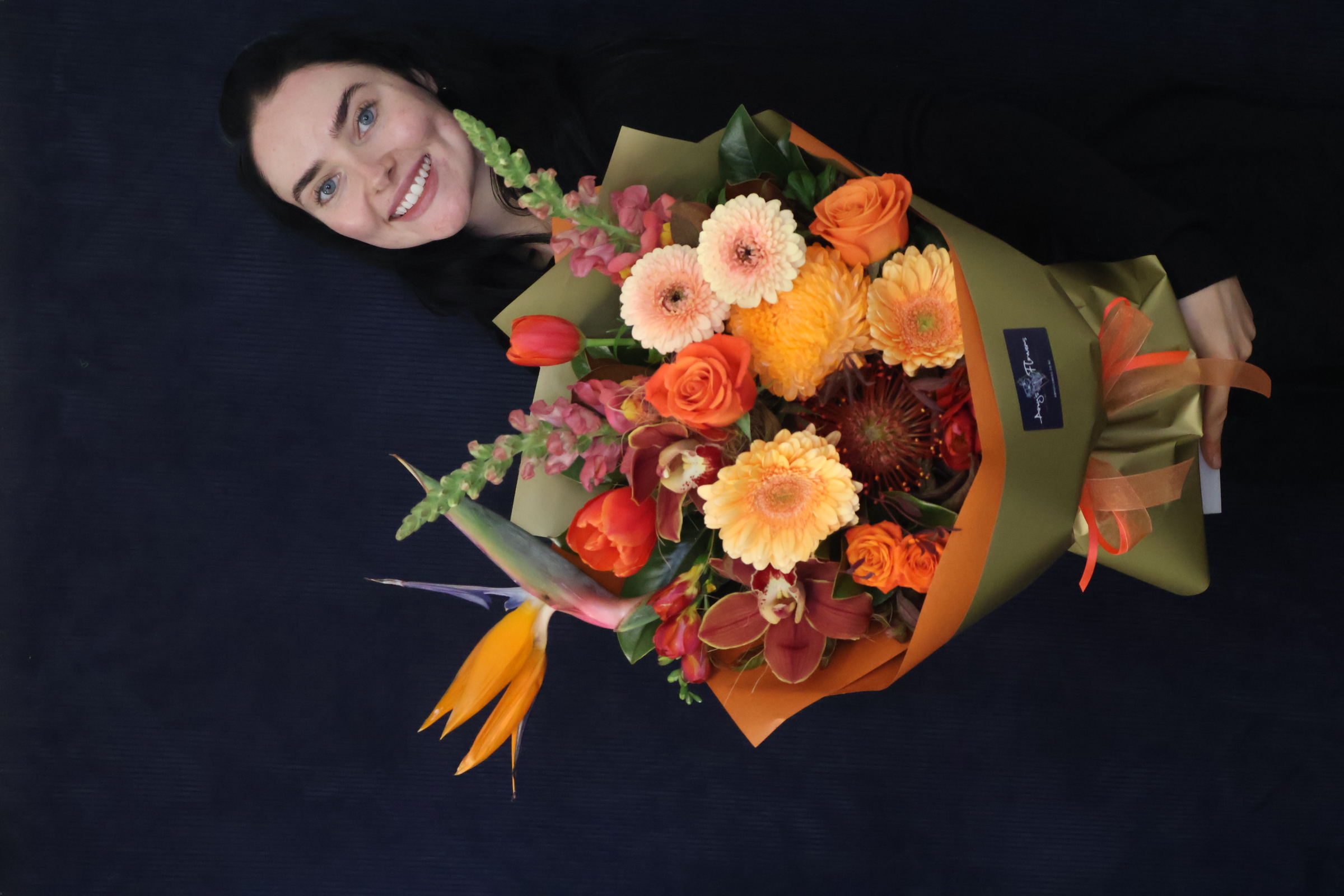 Real Bouquet | Orange Sorbet order made by Amy's Flowers