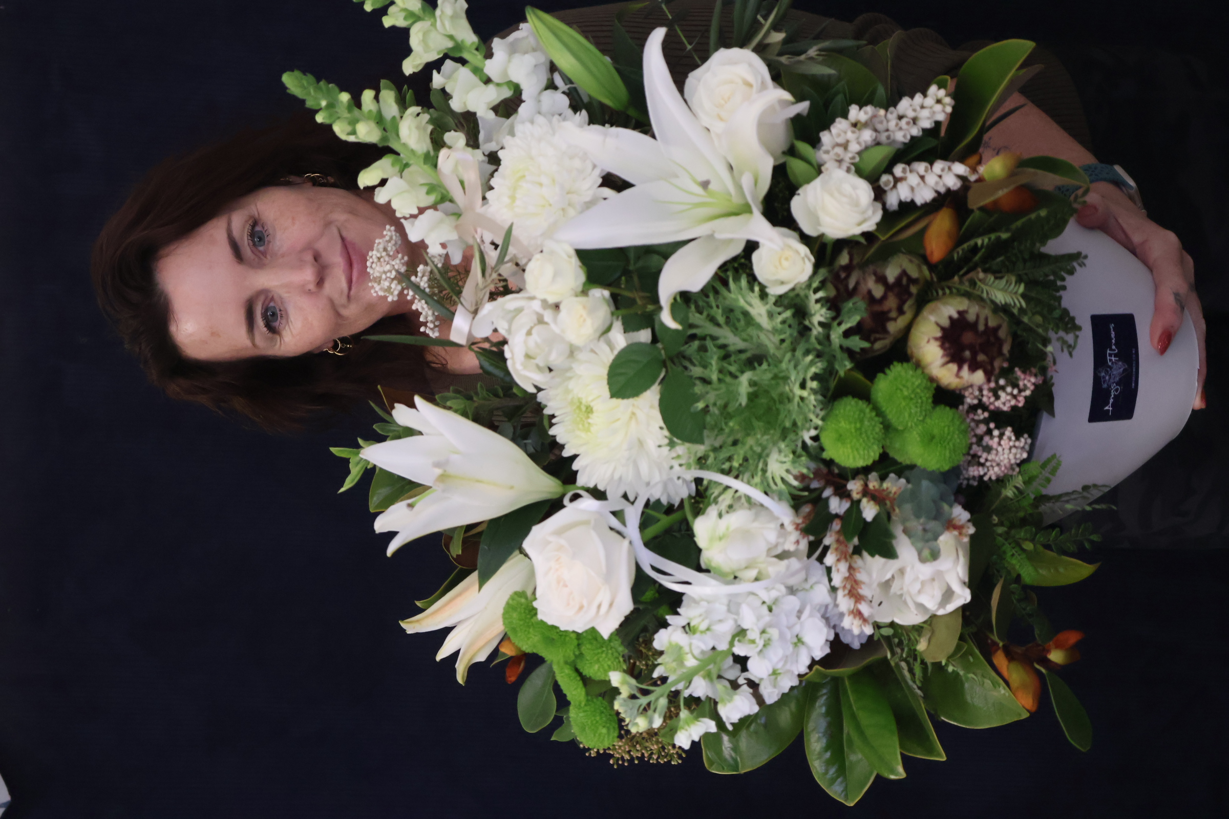 Real Arrangement | Green Garden order made by Amy's Flowers