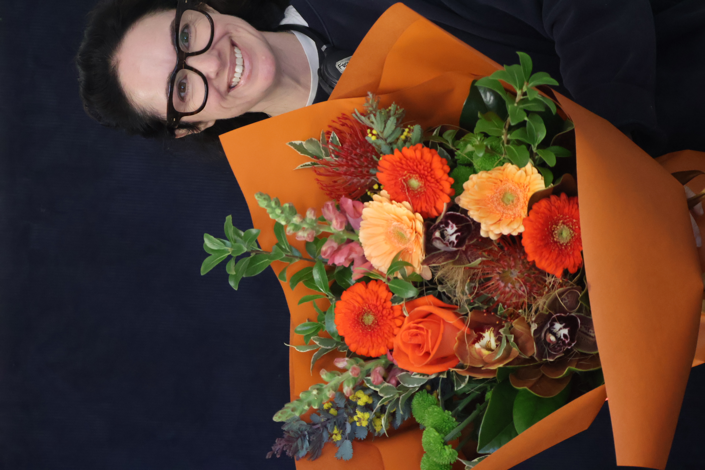 Real Bouquet | Orange Sorbet order made by Amy's Flowers