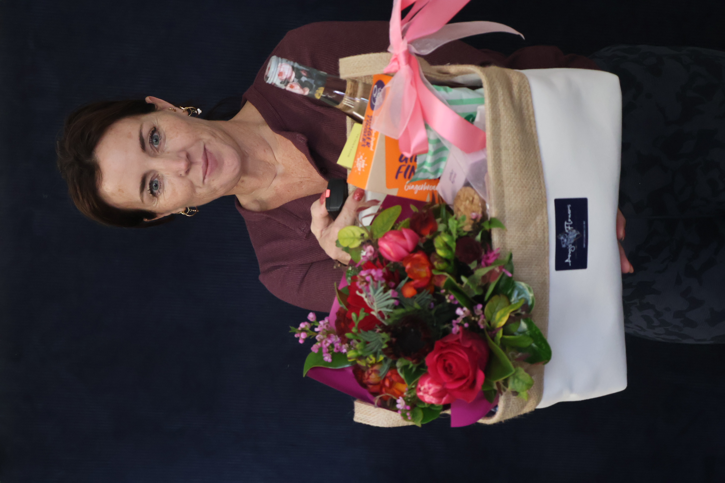 Real Gift Hamper Floral | Rosé all Day order made by Amy's Flowers