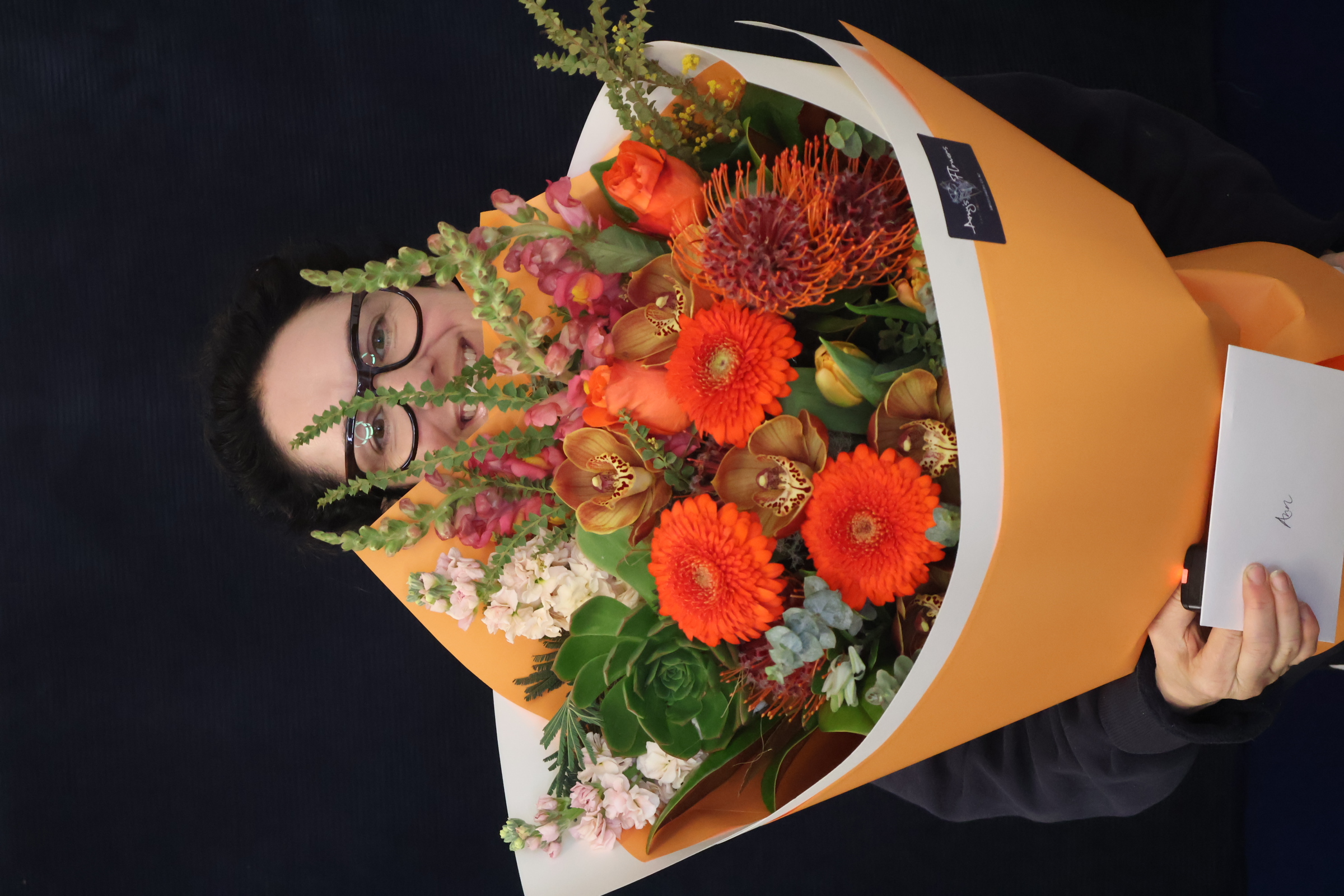 Real Bouquet | Orange Sorbet order made by Amy's Flowers