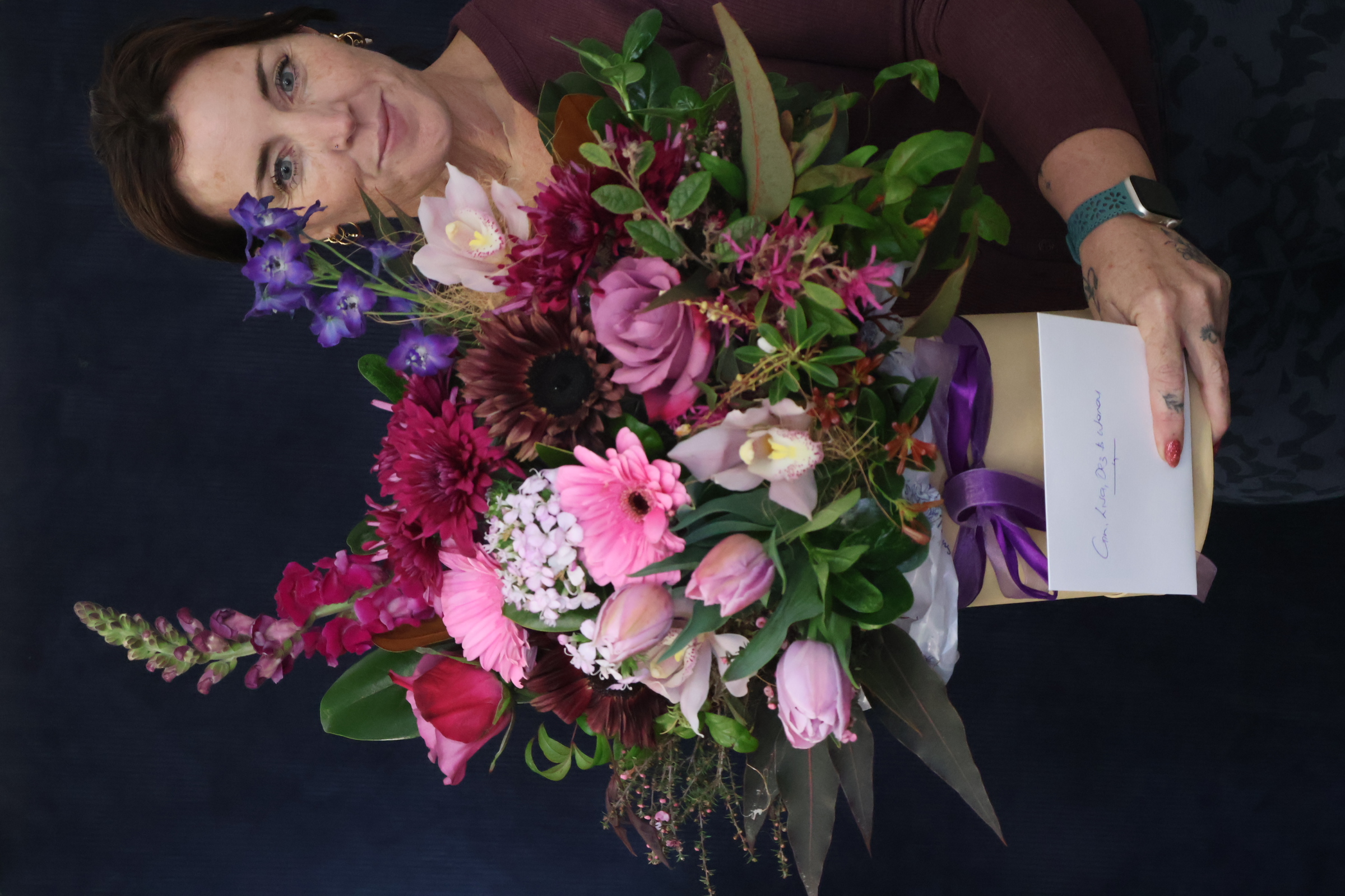 Real Hatbox | Mellow Meadow order made by Amy's Flowers