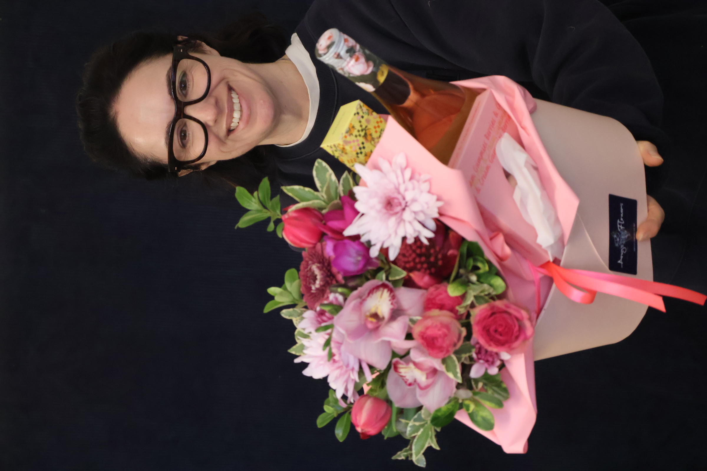 Real Gift Hamper Floral | Rosé all Day order made by Amy's Flowers