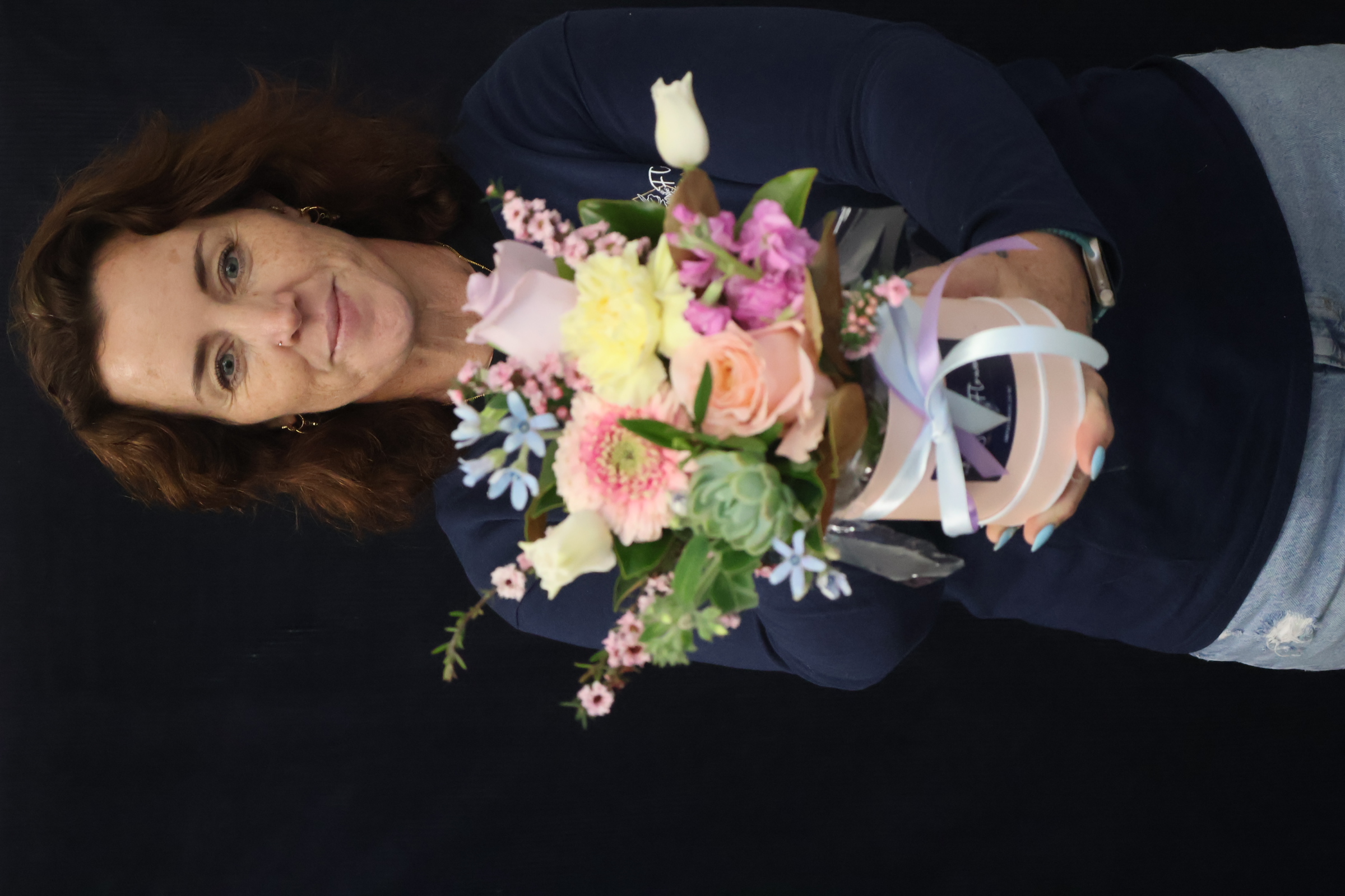 Real Hat Box | Cutie Pie order made by Amy's Flowers