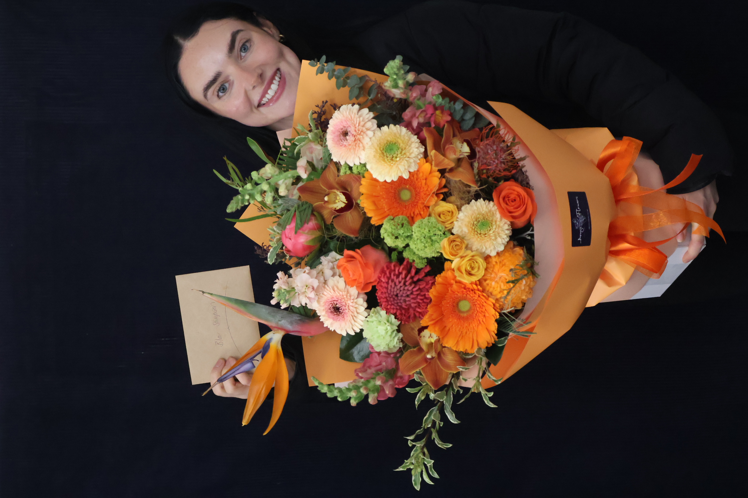Recent Bouquet | Orange Sorbet, Large order