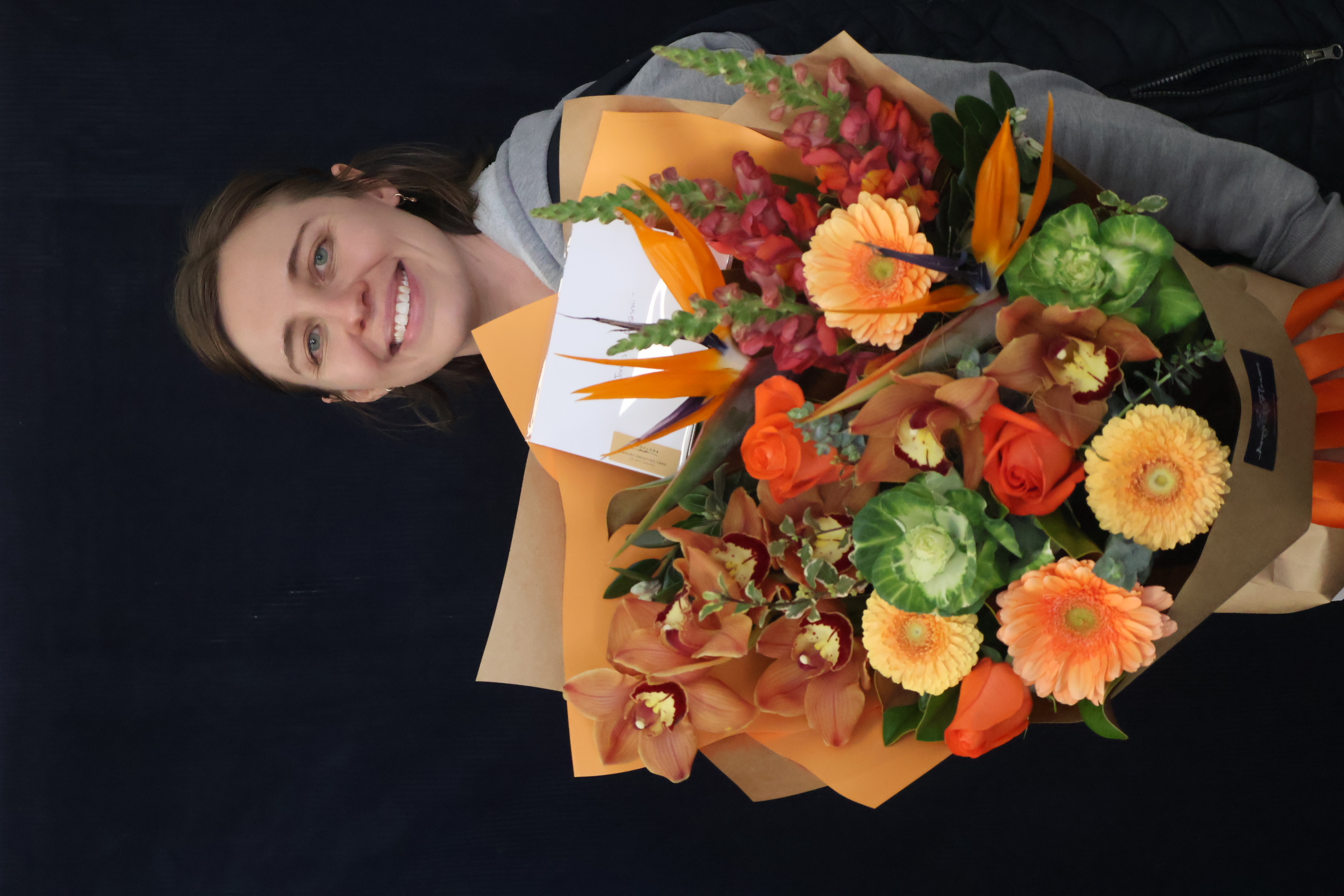Recent Bouquet | Orange Sorbet, Large order